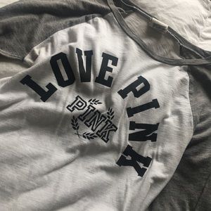 Long sleeve PINK baseball tee